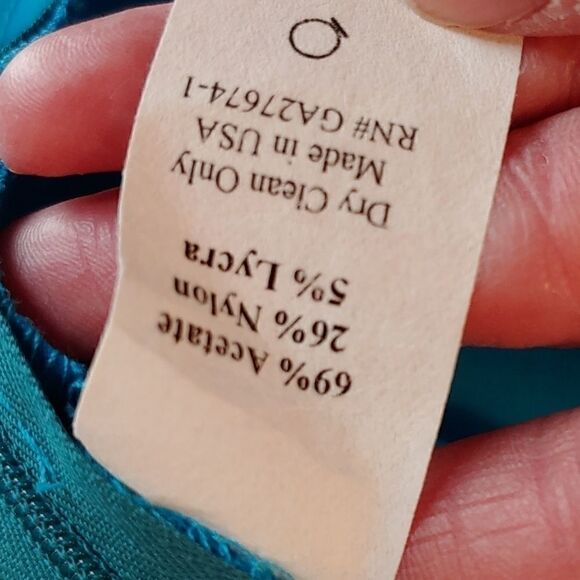 Rich sea blue Eva Franco scoop neck dress - Picture 9 of 9